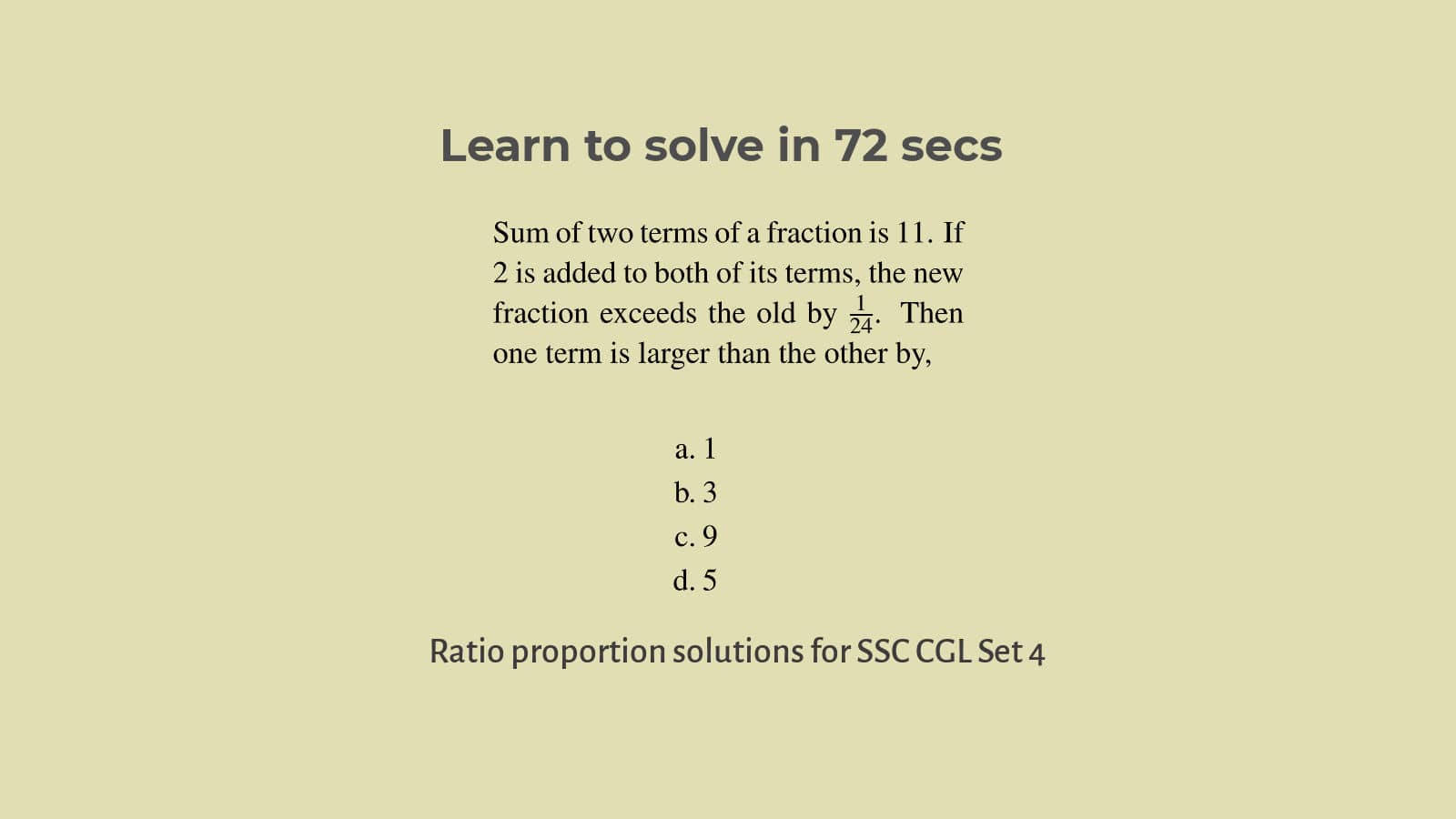 Ratio proportion questions for SSC CGL Solution set 4