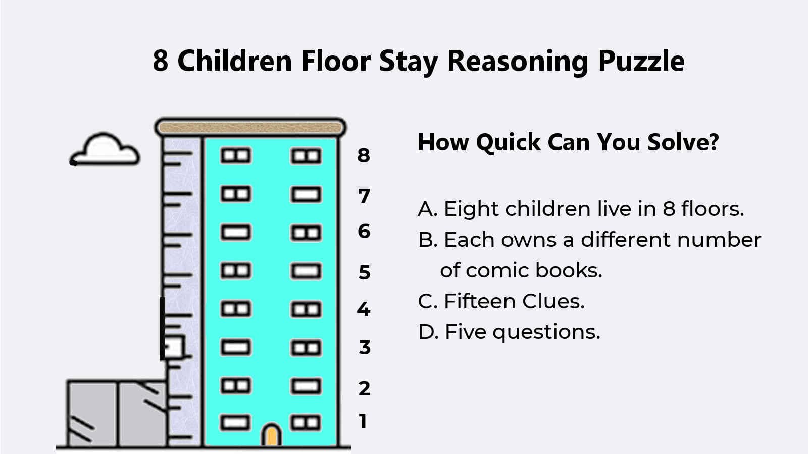 8 Children Floor Stay Reasoning Puzzle (Bank PO)