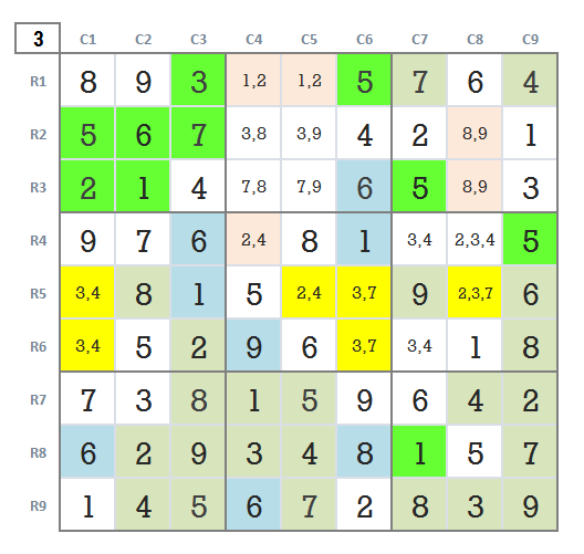 Expert Sudoku hard level 5 game 11 stage 3