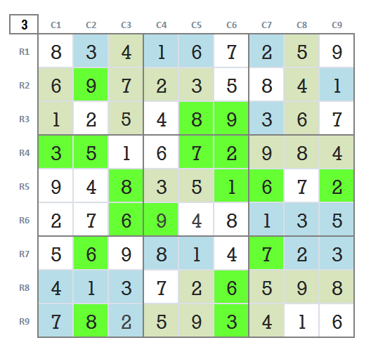 Expert Sudoku very hard level 5 game 13 final stage 3