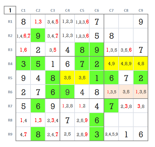 Expert level Sudoku very hard level 5 game 13 stage 1