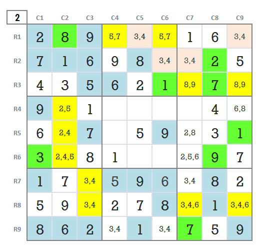 Expert Sudoku level 5 game 15 stage 2