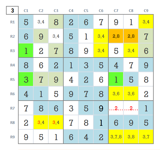 Expert Sudoku level 5 game 18 stage 3