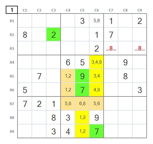 Expert Sudoku level 5 game 6 Stage 1