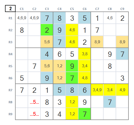 Expert Sudoku level 5 game 6 Stage 2