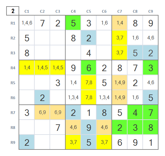 Expert Sudoku level 5 game 7 Stage 2