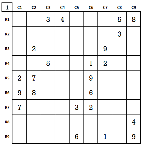 Expert level 5 Sudoku game 1 stage 1