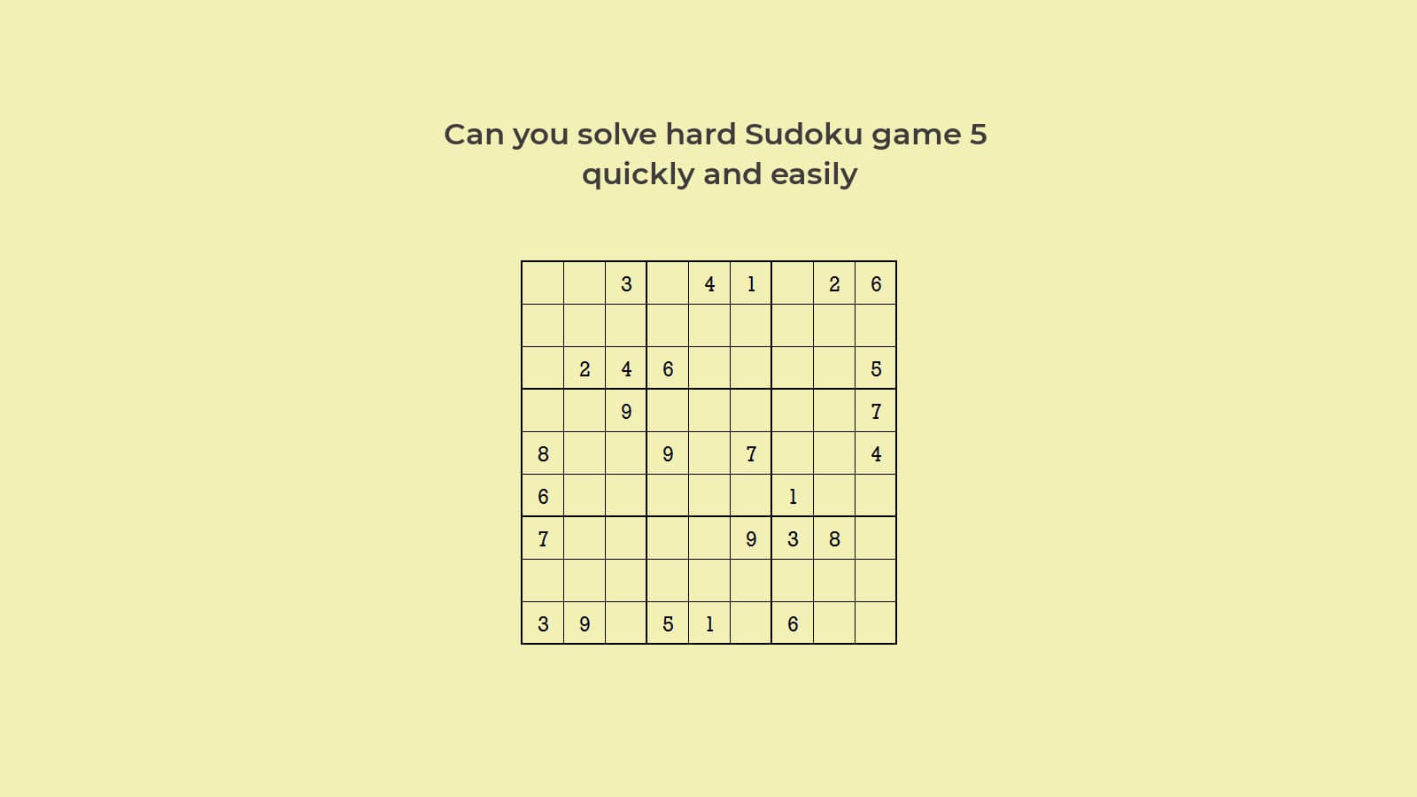 Solution to Hard Sudoku Level 4 Game 5: Strategy and Techniques