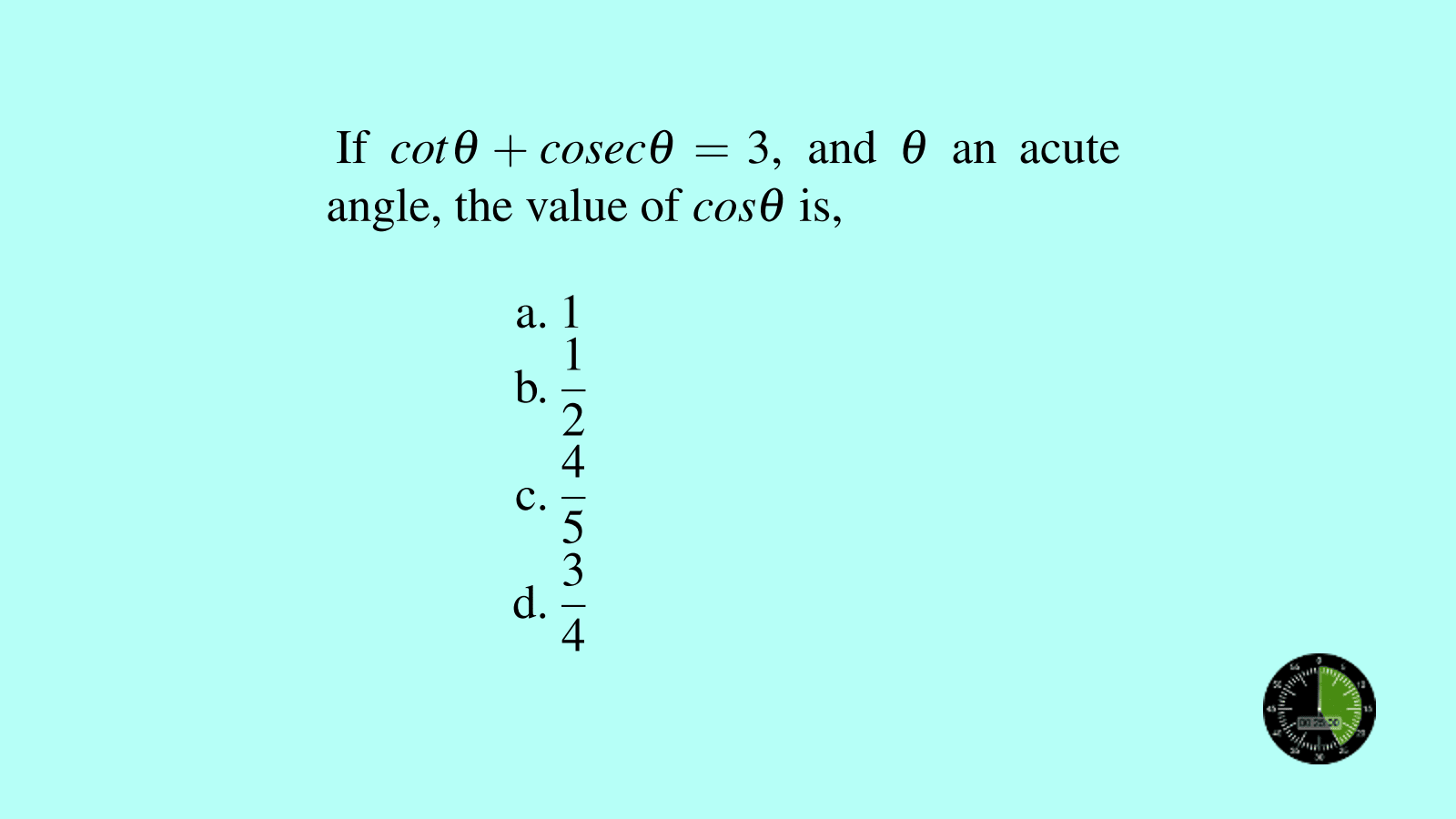 Faster Cosine Trigo Problem Solving Pt 7: An Inventive Technique