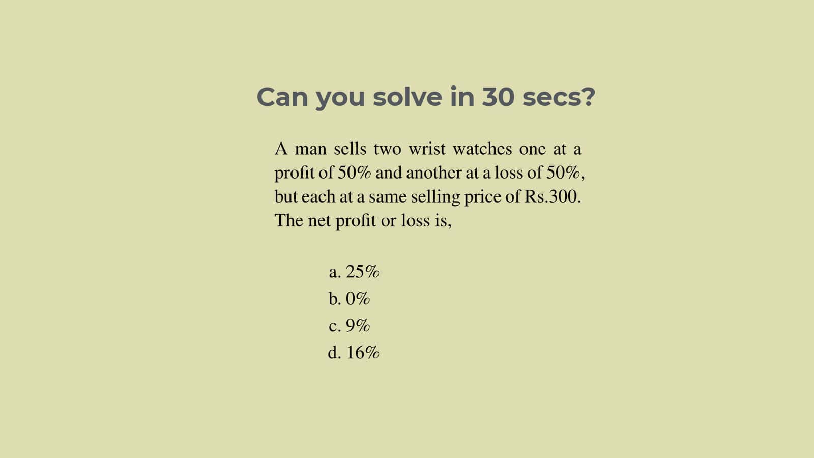 How to solve similar profit and loss problem lightning quick pt 2: Domain modeling of similar problems