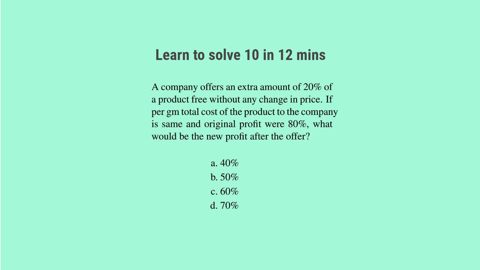 Solutions to profit and loss SSC CGL questions Set 29