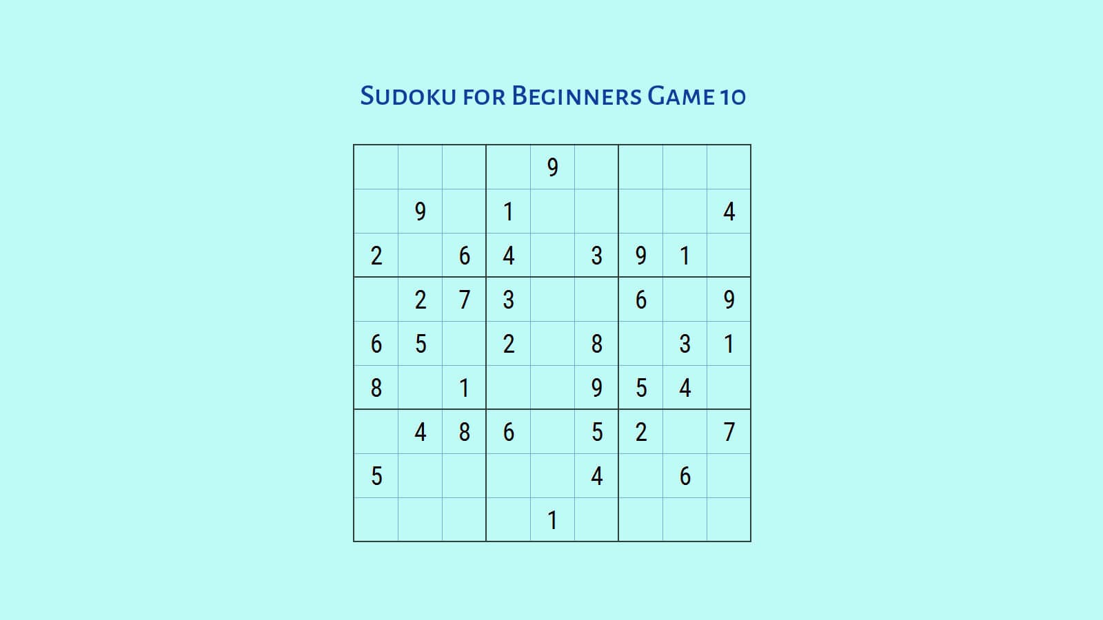 How to Solve Easy Sudoku Game 10: Learn How to Play Sudoku