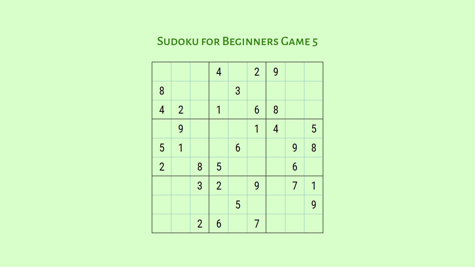 How to play beginner Sudoku game 5: Step by step easy solution