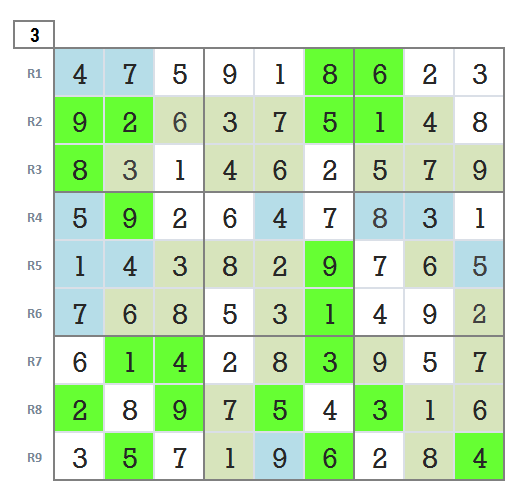 Sudoku level 4 game 27 final stage 3