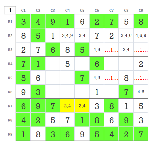 Sudoku hard level 4 game 28 stage 1