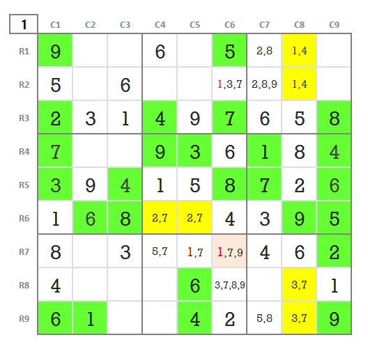 Sudoku hard level 4 game 37 stage 1