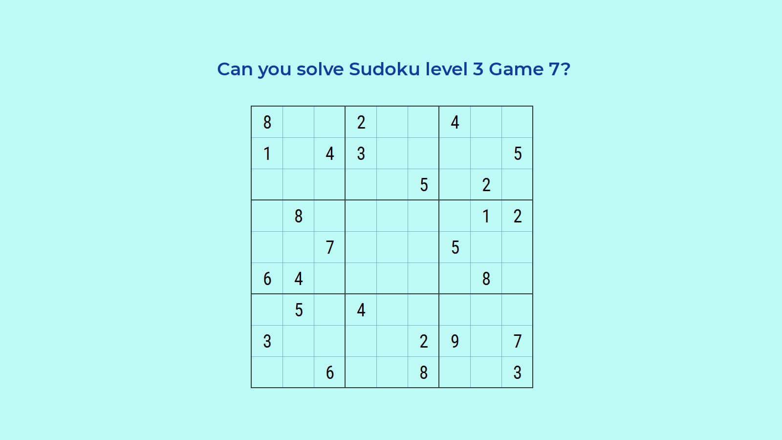 Sudoku level 3 Game 7: Step by Step Easy to Understand Solution