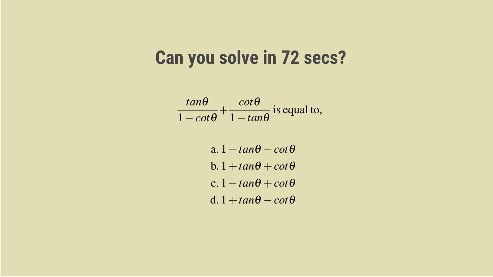 Trigonometry Aptitude Questions for SSC CGL Set 19
