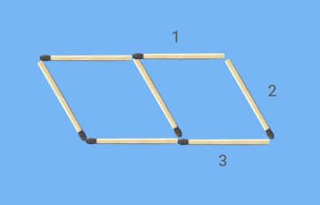 Add 10 matches to create 5 diamonds matchstick puzzle adding a diamond