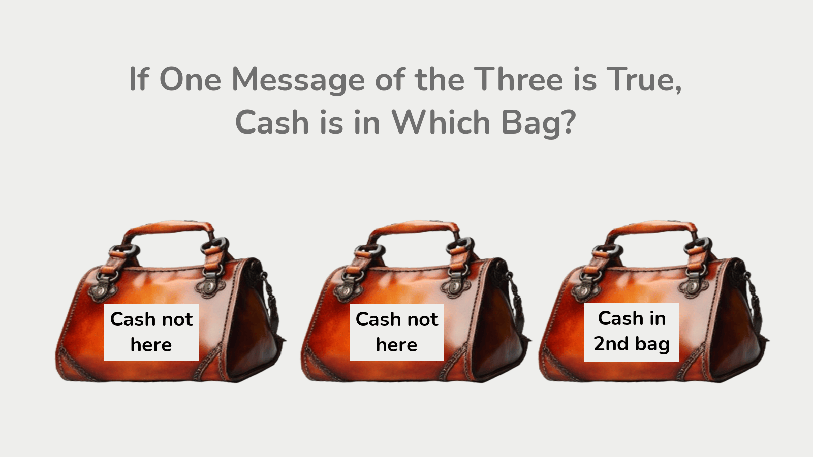 Cash in a Bag Logic Puzzle