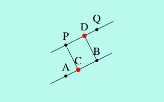 distance between parallel lines