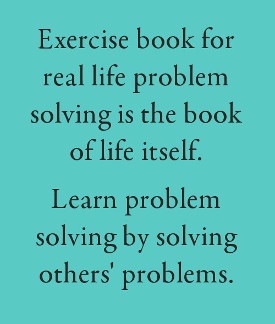 Exercise book of real life problem solving