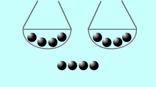 12 balls weigh 3 times to find one fake ball puzzle - 1st weighing combination