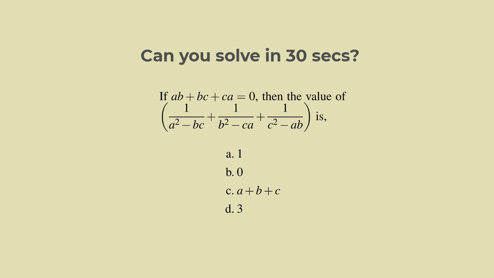 Hard Algebra Questions SSC CGL Set 57