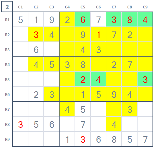 How to play Sudoku: Easy Sudoku for Beginners 3 - Stage 2