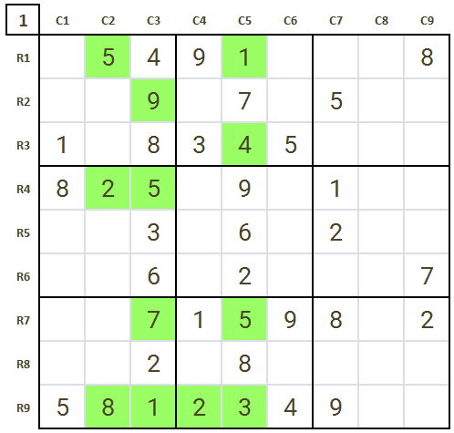 How to play Sudoku level 3 Game 1 Stage 1