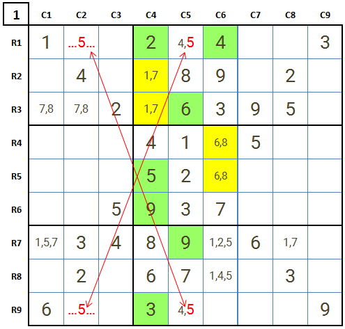 How to solve Sudoku hard level 3 game 12 Stage 1