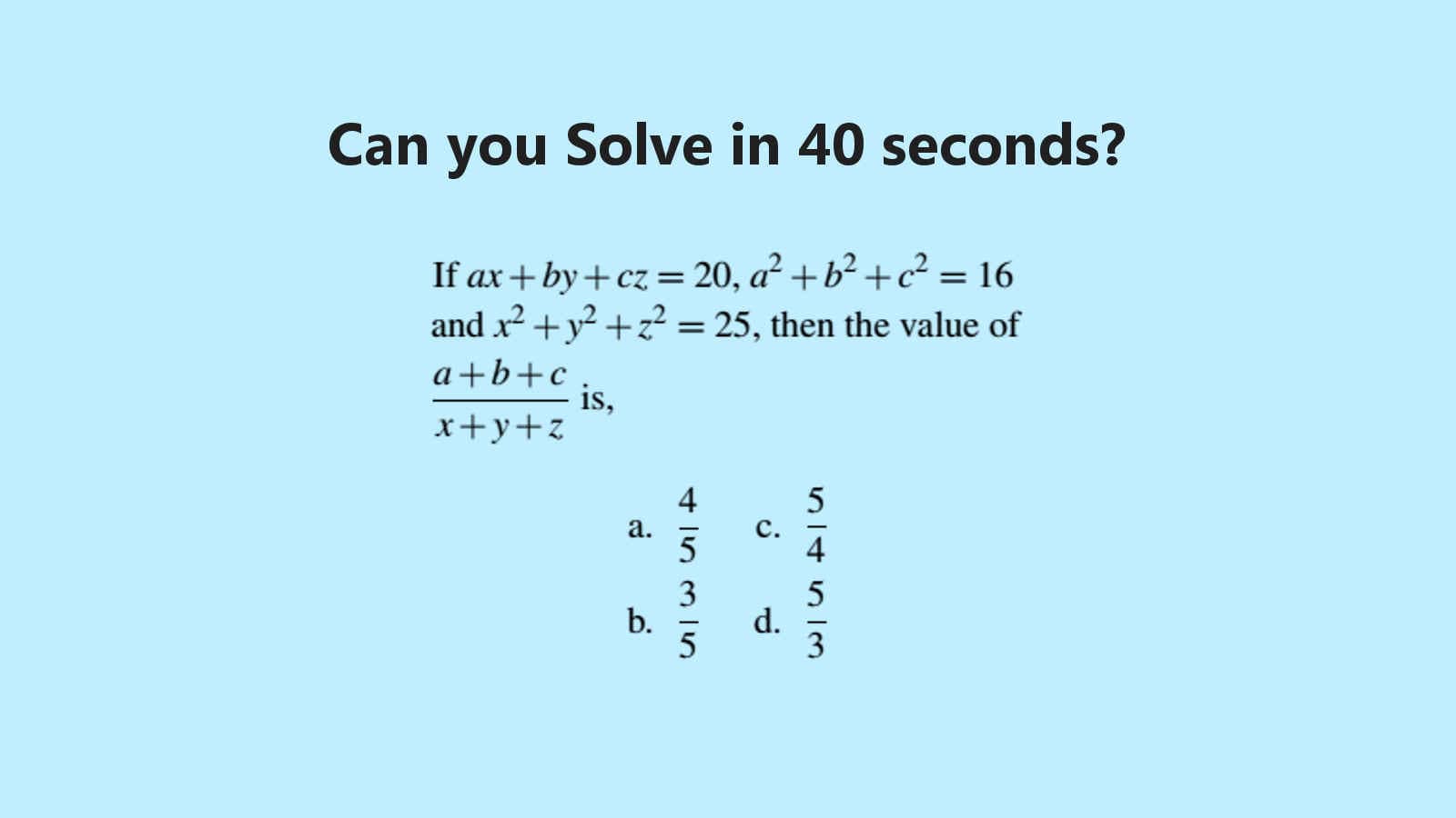 Learn the SSC CGL Algebra Variable Ratio Equality Trick