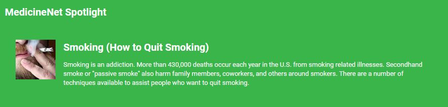 medicinenet quitting smoking