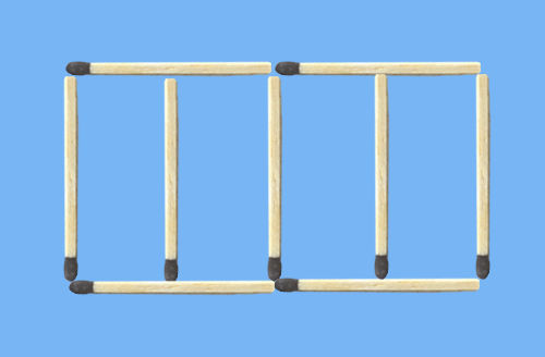 Matchstick Puzzle Move 2 to Form 11 Squares the body