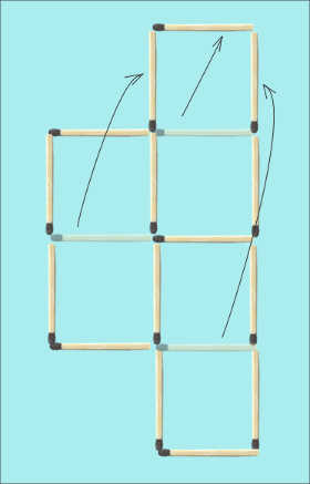 Move 3 Matches to Form Exactly 3 Rectangles Puzzle solution 2