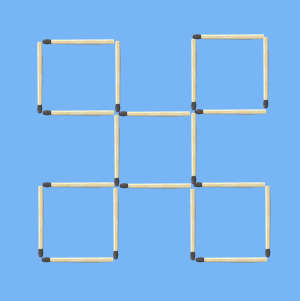 Move 3 matches to make 7 squares matchstick puzzle to solve