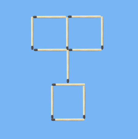 move 6 matches to make 5 squares puzzle figure