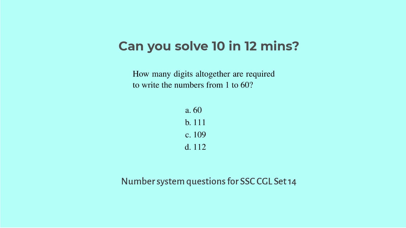 Number system questions for SSC CGL Set 14