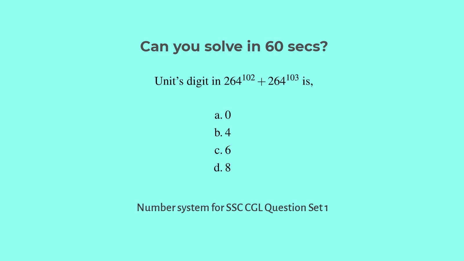 Number system questions for SSC CGL with answers set 1