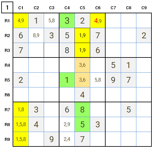 New York Times Sudoku Hard, 16th February 2021 Stage 1 Solution
