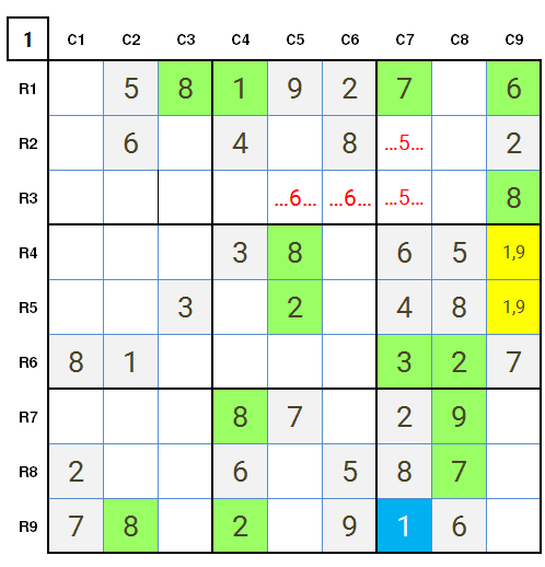 New York Times Sudoku Hard, 25th February 2021 Stage 1 Solution