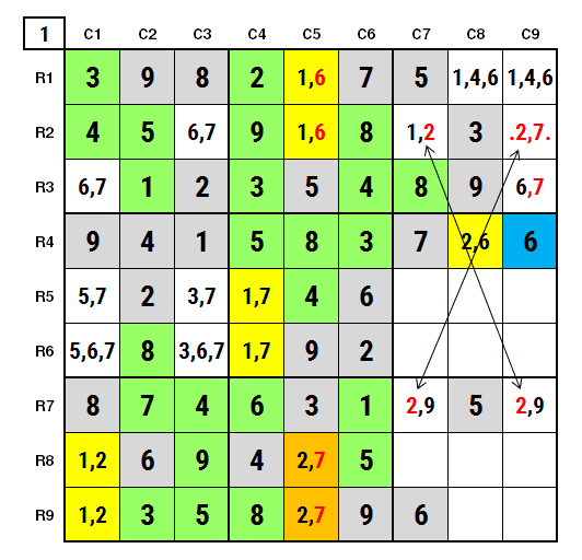 NYT Hard Sudoku April 16, 2024 Solution Stage 1