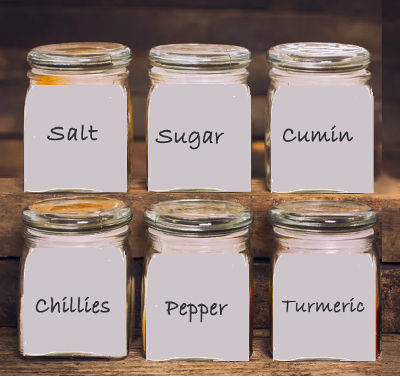 Six jars labeled wrong