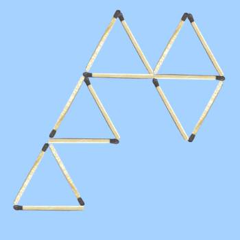 six triangle matchstick puzzle 1 solution 2