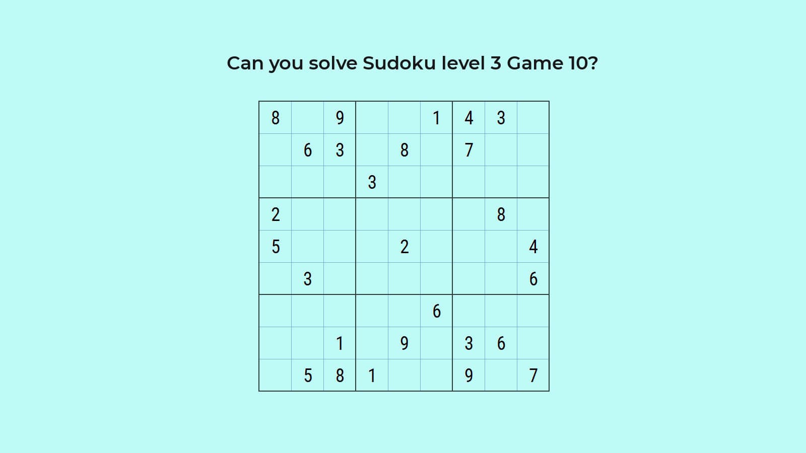 How To Solve Medium Hard Sudoku Level 3 Game 10 Quick and Easy