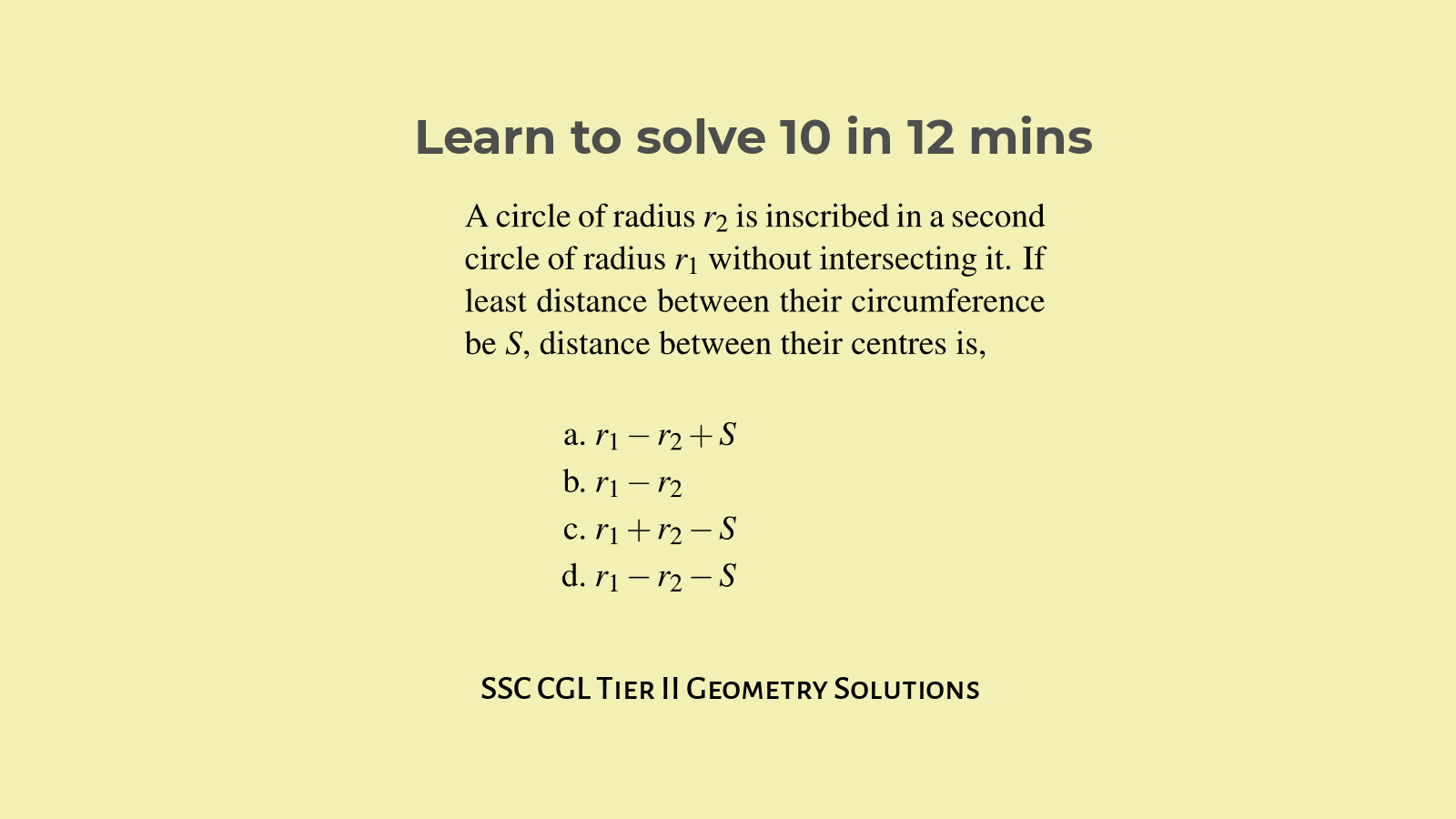 Geometry for SSC CGL Tier II Solution Set 4