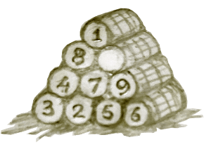 Ten barrel face number riddle figure