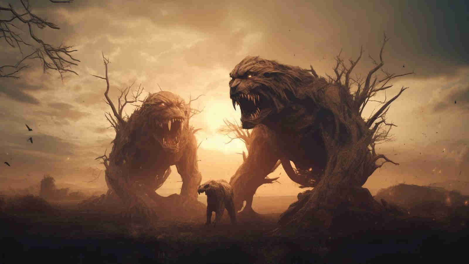 The monsters destroying everything on land