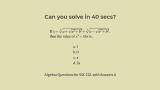 thumb Algebra questions for SSC CGL  with answers set 8