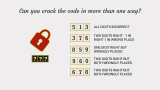 thumb Crack Number Lock Puzzle With Hint Code 513 Many Ways